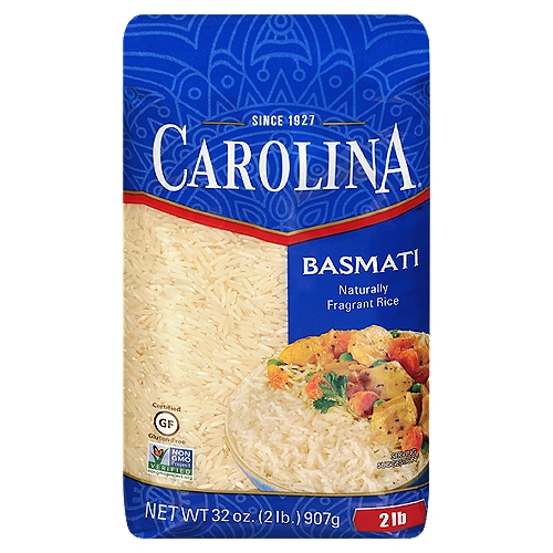 Create memorable meals when you cook Carolina® Basmati White Rice. Known for its' aromatic fragrance and grown in the foothills of the Himalayas, Basmati white rice adds an exotic and authentic touch to your dishes. Include Carolina® Basmati White Rice in your next Middle Eastern meal, or as an alternative for white rice in your everyday meals. Carolina® Rice unites.