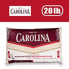 Carolina Extra Long Grain White Rice, Gluten-Free, 20 lb