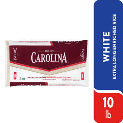 Carolina Enriched Extra Long Grain White Rice, GlutenFree, 10 lb ShopRite