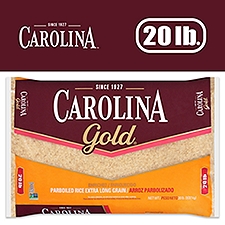 Carolina Gold Extra-Long Grain Parboiled White Rice, Gluten-Free, 20 lb, 20 Pound