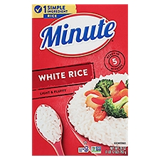 Minute White Rice, Light & Fluffy, 28 Ounce