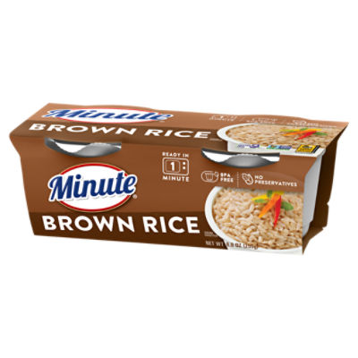 Instant Brown Rice Bundle. Includes Two-8.8 Oz Packages of Minute Brown  Rice Ready to Serve. Each has 2 Microwavable Rice Cups. Comes With a  BELLATAVO