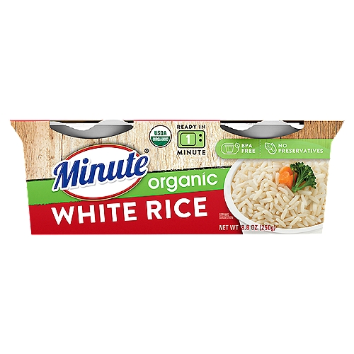 Minute Organic White Rice, 8.8 oz