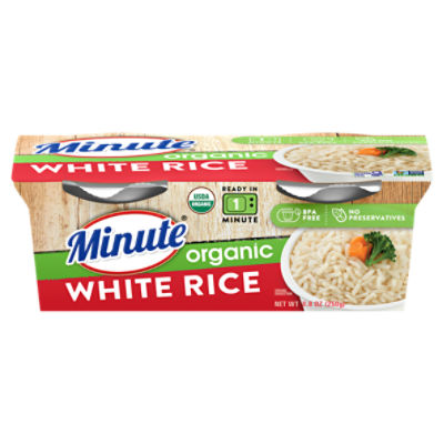 Minute Ready to Serve Organic White Rice Cups, Gluten-Free, 8.8 oz, 8.8 Ounce