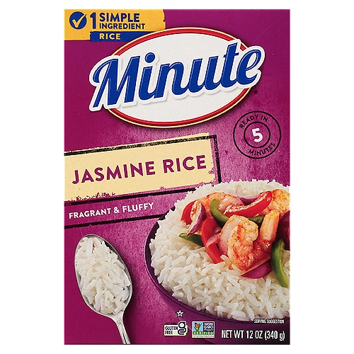 Minute Fragrant & Fluffy Jasmine Rice, Gluten-Free, 12 oz