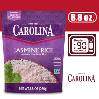 Carolina Ready to Heat Jasmine White Rice, Gluten-Free, 8.8 oz, 8.8 Ounce