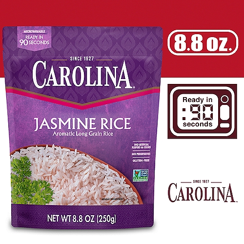 Carolina Ready to Heat Jasmine White Rice, Gluten-Free, 8.8 oz