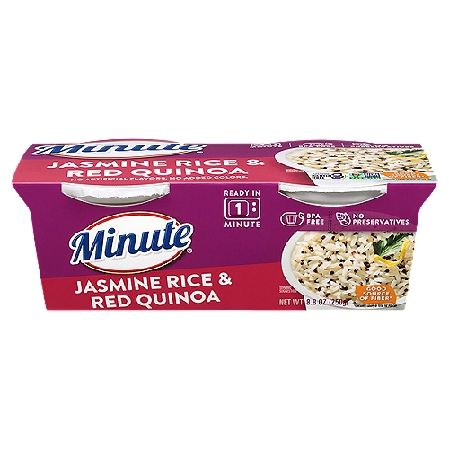 Minute Ready to Serve Jasmine Rice & Red Quinoa Cups, Gluten-Free, 8.8 oz