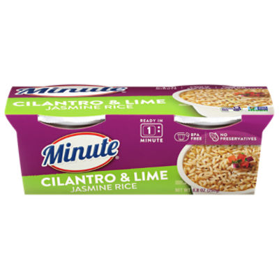 Minute Ready to Serve Cilantro & Lime Jasmine Rice Cups, Gluten-Free, 8.8 oz