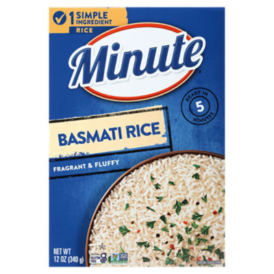 Minute Basmati Rice, GlutenFree, 12 oz ShopRite