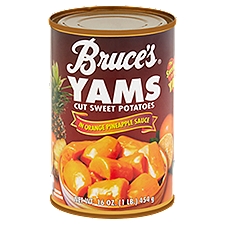 Bruce's Yams Cut Sweet Potatoes in Orange Pineapple Sauce, 16 oz, 16 Ounce