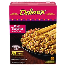 Delimex Beef Corn Taquitos Frozen Snacks, 33.01 Ounce