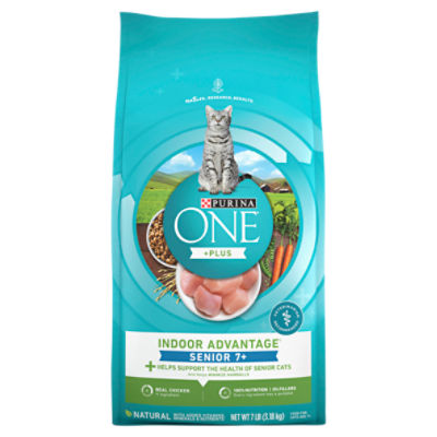 Purina ONE +Plus Indoor Advantage Senior Food for Cats, Age 7+, 7 lb