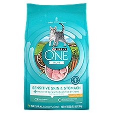 Purina ONE Natural Dry Cat Food, Sensitive Skin & Stomach Formula - 3.5 lb. Bag