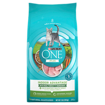 Purina ONE +Plus Indoor Advantage with Real Turkey Adult Cat Food, 7 lb
