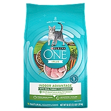 Purina ONE Natural, Low Fat, Weight Control, Dry Cat Food, +Plus Indoor Advantage - 3.5 lb. Bag