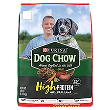 Purina Dog Chow High Protein with Real Lamb Dog Food Smart Value, 18 lb