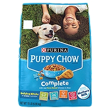 Purina Puppy Chow Complete with Real Farm-Raised Chicken & Rice Puppy Food, 15 lb