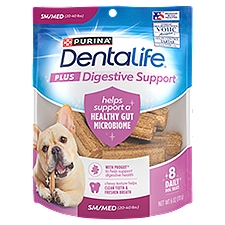 Purina Dentalife Plus Digestive Support Dog Treats, Sm/Med (20-40 lbs), 6 oz