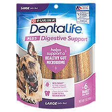 Purina Dentalife Plus Digestive Support Dogs Treats, Large (40+ lbs), 7 oz