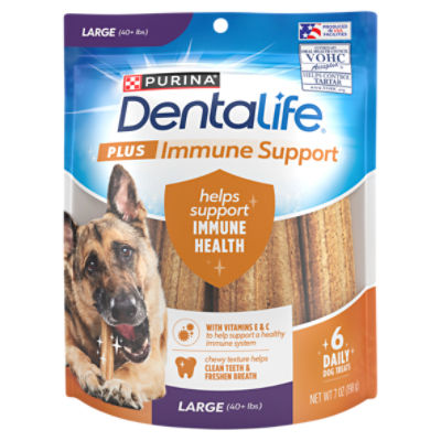 Purina Dentalife Plus Immune Support Chicken, Apple, Blueberry, Dog Dental Chews 7 oz. - 6 ct. Pouch