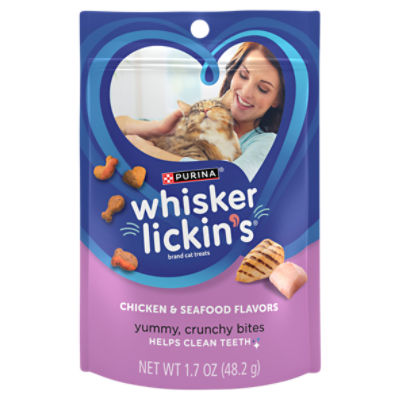 Purina Whisker Lickin's Chicken & Seafood Flavors Cat Treats, 1.7 oz