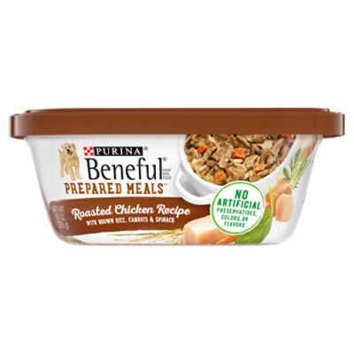 Purina Beneful High Protein Wet Dog Food, Prepared Meals Roasted Chicken Recipe - 10 oz. Tub