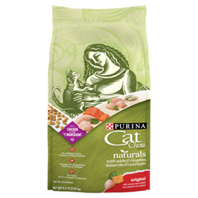 Purina Cat Chow Naturals with Added Vitamins, Minerals and Nutrients Dry Cat Food - 6.3 lb. Bag