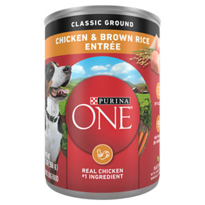 Purina ONE Classic Ground Chicken and Brown Rice Entree Adult Wet Dog Food - 13 oz. Can