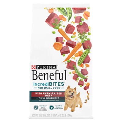 Purina Beneful IncrediBites With Farm-Raised Beef, Small Breed Dry Dog ...