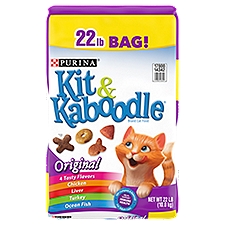 Purina Kit & Kaboodle Dry Cat Food, Original - 22 lb. Bag