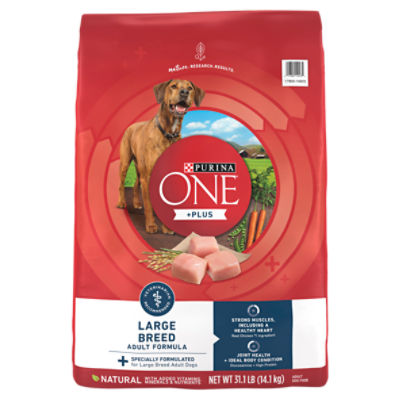 Purina ONE +Plus Large Breed Adult Formula Dog Food, 31.1 lb