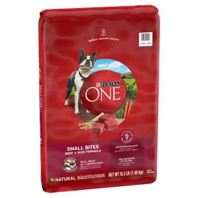 Purina ONE Natural Dry Dog Food Small Bites Beef Rice Formula