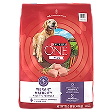 Purina ONE High Protein Senior Dry Dog Food, +Plus Vibrant Maturity Adult 7+ Formula - 16.5 lb. Bag