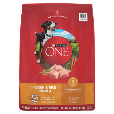 Purina ONE Chicken and Rice Formula Dry Dog Food - 16.5 lb. Bag