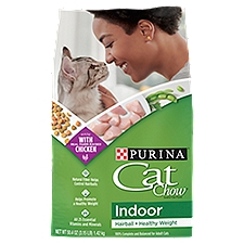 Purina Cat Chow Indoor Hairball + Healthy Weight Cat Food, 50.4 oz, 3.15 Pound