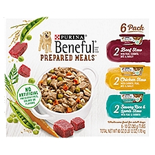 Purina Beneful Prepared Meals Dog Food, 10 oz, 6 count