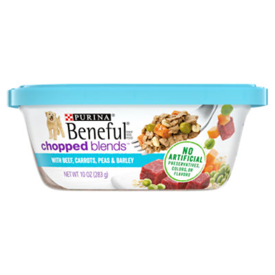 Purina Beneful Chopped Blends with Beef, Carrots, Peas & Barley Dog Food,  10 oz - ShopRite