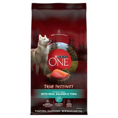 Purina ONE SmartBlend True Instinct with Real Salmon & Tuna Dog Food, Adult, 60.8 oz