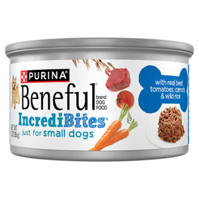 Purina Beneful Small Breed Wet Dog Food With Gravy, IncrediBites with Real Beef, Carrots, Wild Rice
