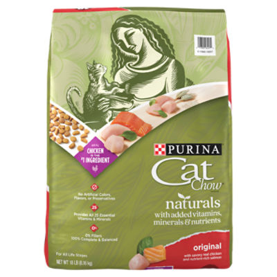 Purina Cat Chow Naturals With Added Vitamins, Minerals and Nutrients Dry Cat Food - 18 lb. Bag, 18 Pound