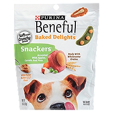 Beneful Made in USA Facilities Baked Delights Snackers, Dog Training Treats, 9.5 Ounce