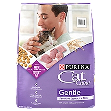 Purina Cat Chow Gentle Dry Cat Food, Sensitive Stomach + Skin - 13 lb. Bag