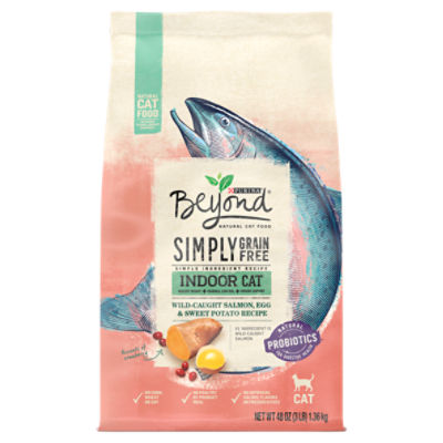 Purina Beyond Natural Dry Cat Food, Simply Indoor Salmon, Egg & Sweet Potato Recipe - 3 lb. Bag