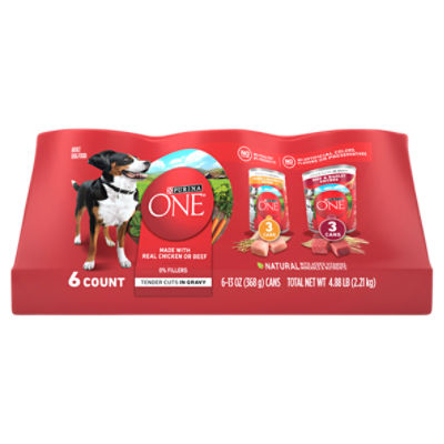 Purina ONE Tender Cuts in Gravy Wet Dog Food Variety Pack - (6) 13 oz. Cans