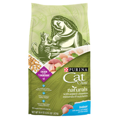 Purina Cat Chow Naturals Indoor Cat Food, 50.4 oz, 3.15 Pound