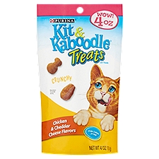 Purina Kit & Kaboodle Crunchy Treats - Chicken & Cheddar, 4 Ounce