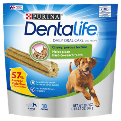 Purina Daily Oral Care Large 18 ct Pouch, 20.7 oz