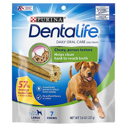 Purina DentaLife Daily Oral Care Dog Treats, Large, 7 count, 7.8 oz
