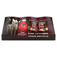 Purina ONE True Instinct Classic Ground High Protein Wet Dog Food Variety Pack - (6) 13 oz. Cans